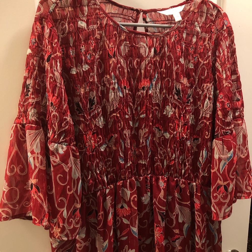 XXL Lauren Conrad Silky Midi Dress with Slip